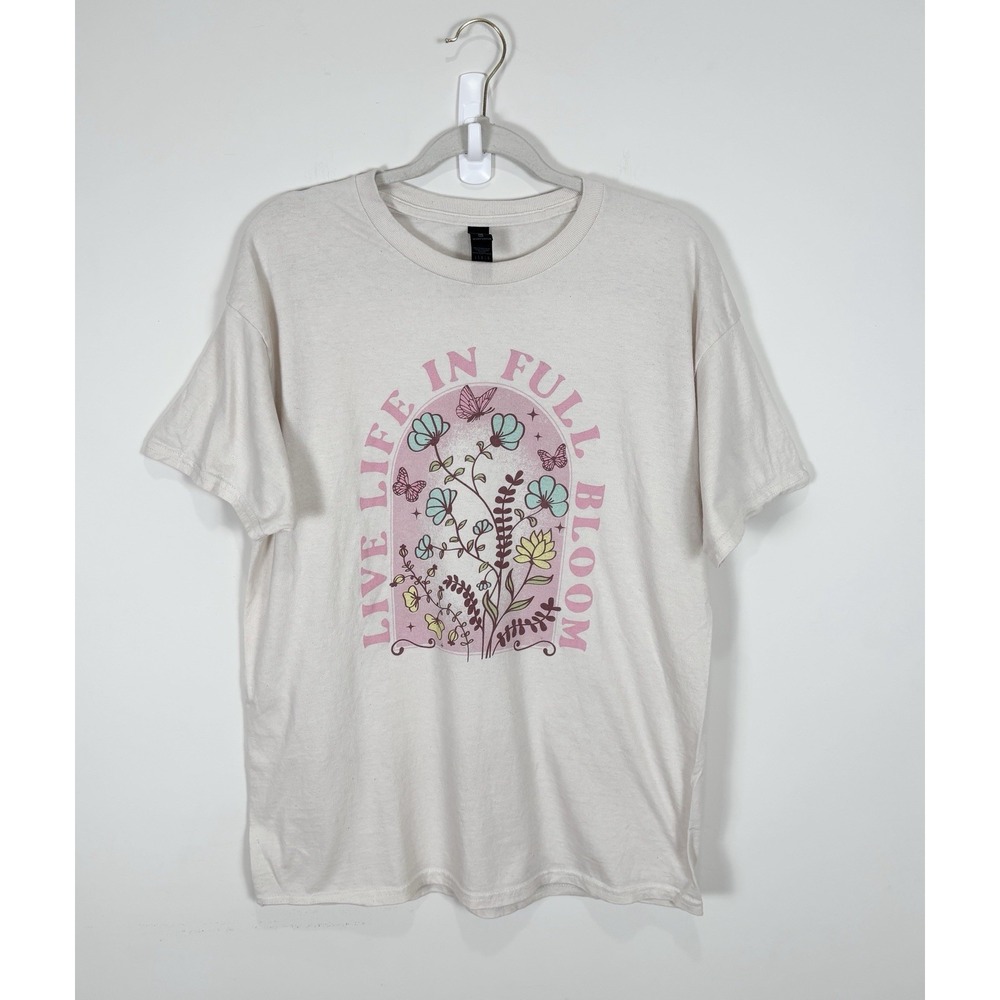 Women's Country Live Life In Full Bloom Natural Graphic T-Shirt Large